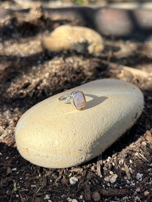 Square Pearl Ring - Size 5.75