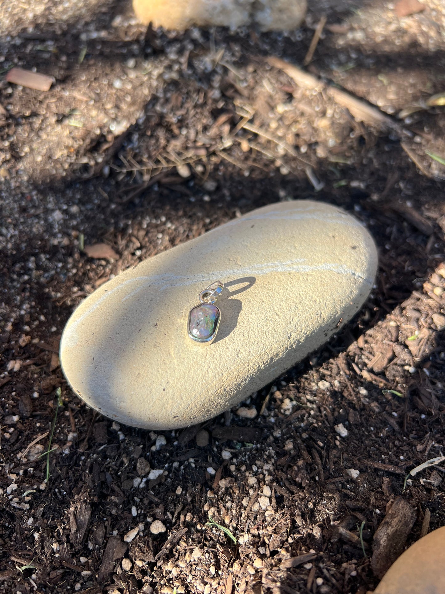 Dainty Square Baroque Pearl Necklace