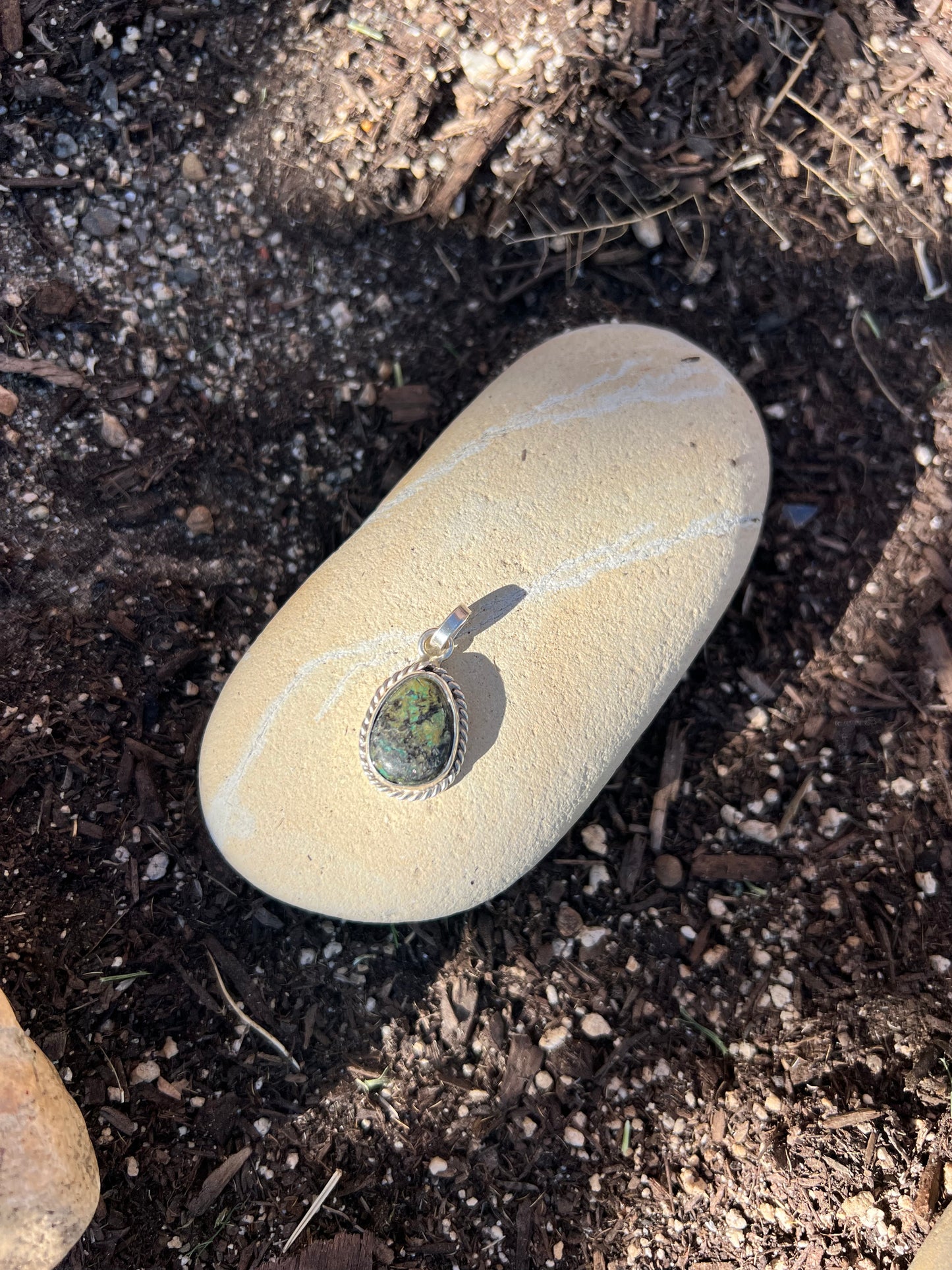 African Turquoise Teardrop Necklace