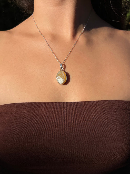 Beachside Stone Sterling Silver Necklace