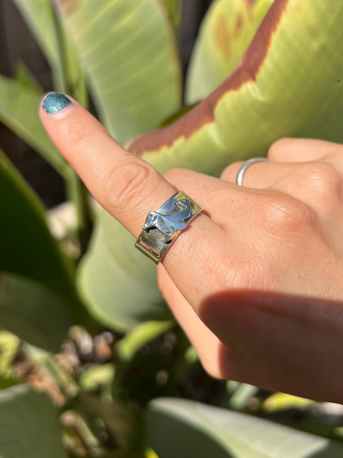 Sterling Silver Seal Band- Size 7.75