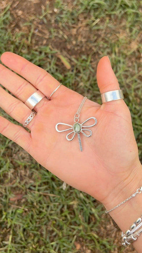 Sterling Silver Dragonfly Necklace (One of a Kind)