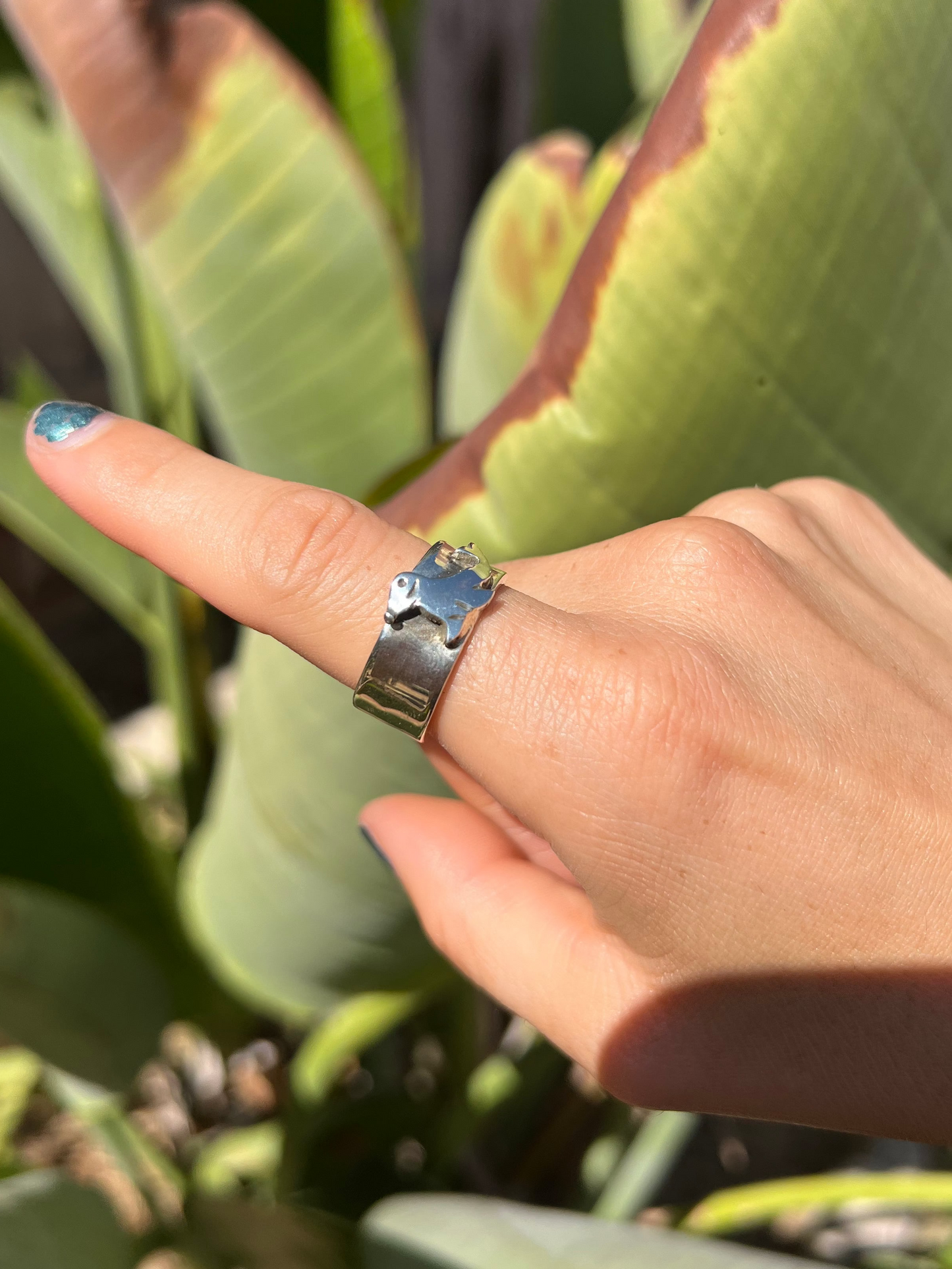 Sterling Silver Seal Band- Size 7.75