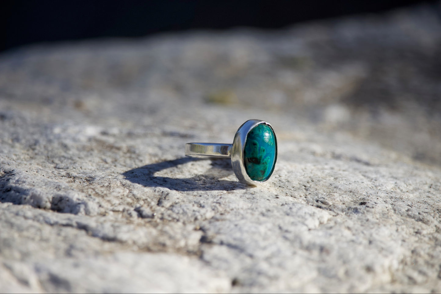 Chrysocolla Sterling Silver Ring - Size 5.5