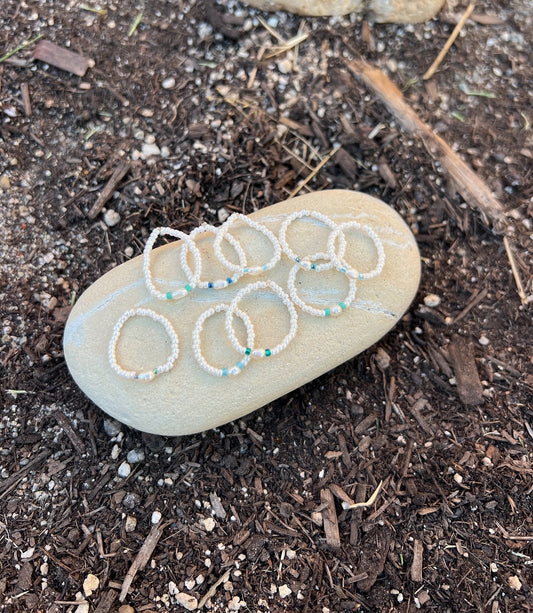 Freshwater Pearl Seed Bead Rings