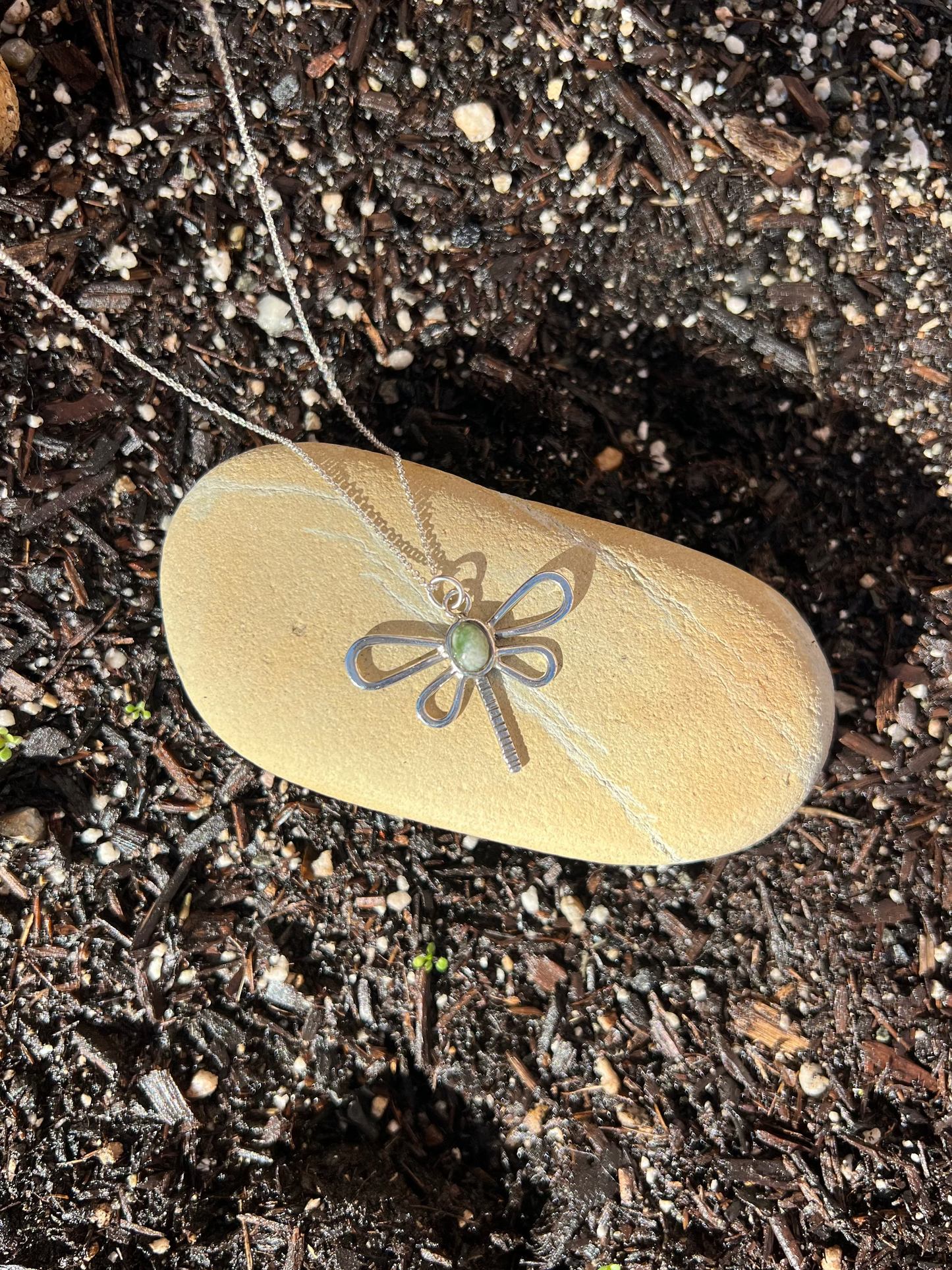 Sterling Silver Dragonfly Necklace (One of a Kind)