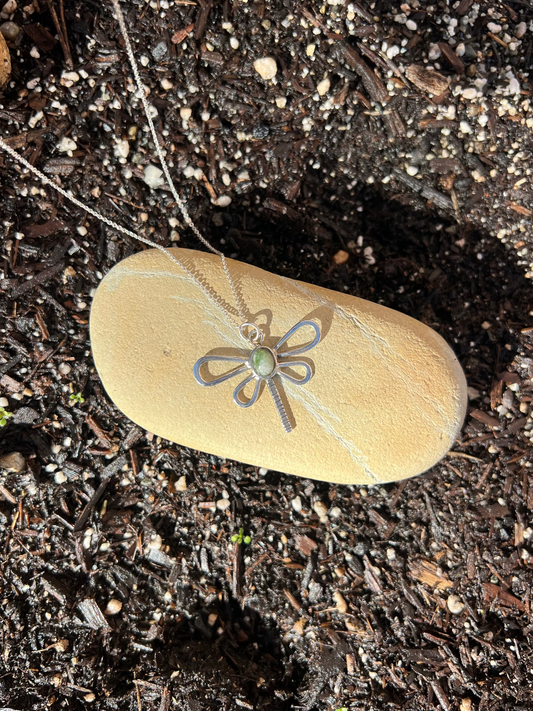 Sterling Silver Dragonfly Necklace (One of a Kind)
