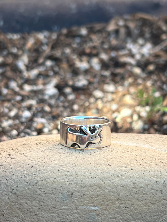 Sterling Silver Moose Band (Made-to-Order)