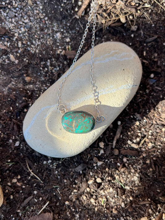 Sterling Silver Chrysocolla Necklace
