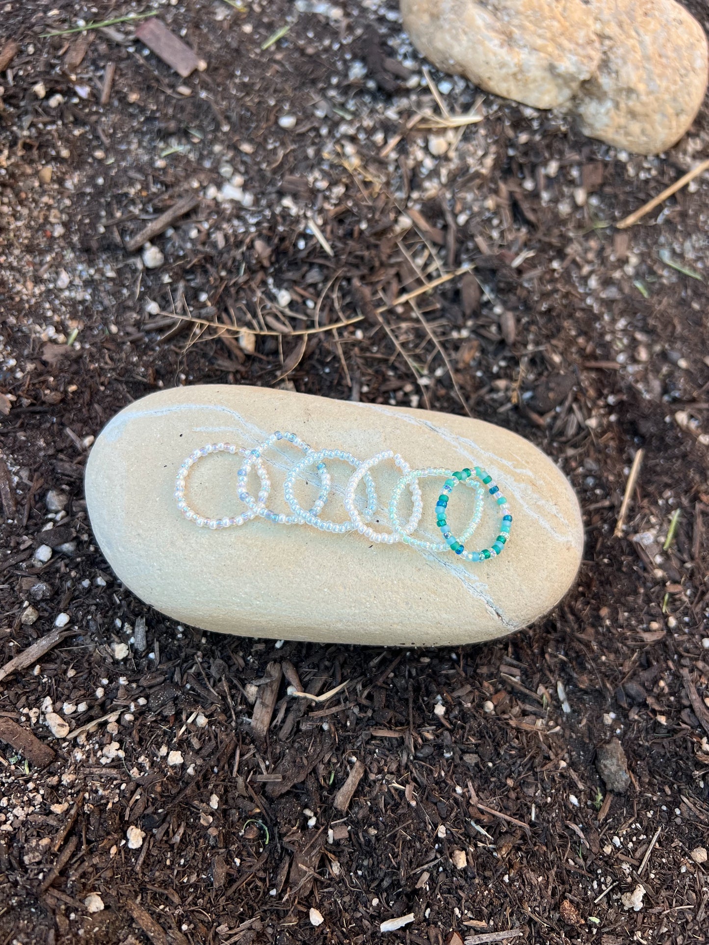 Freshwater Pearl Seed Bead Rings