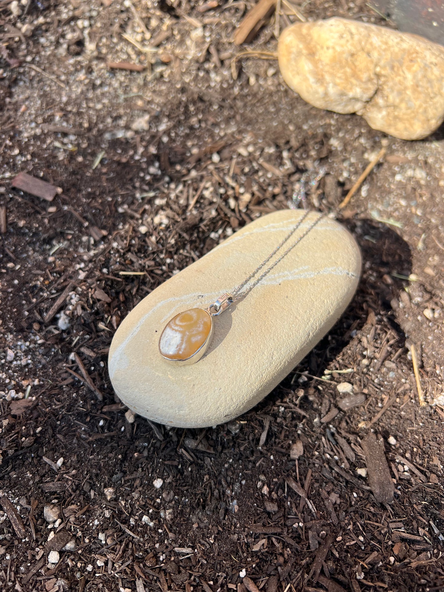 Beachside Stone Sterling Silver Necklace