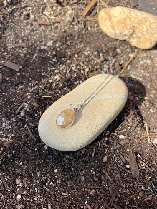Beachside Stone Sterling Silver Necklace
