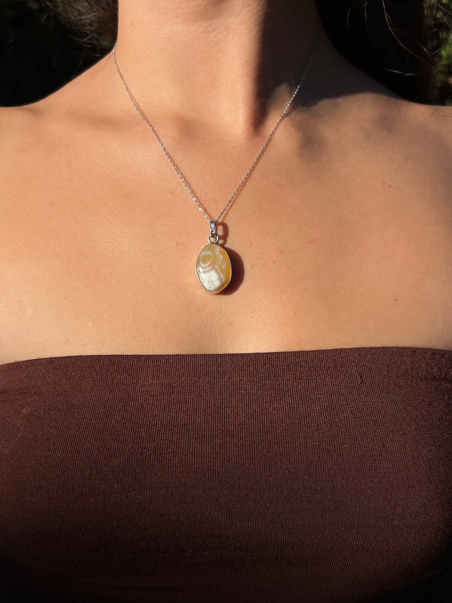 Beachside Stone Sterling Silver Necklace