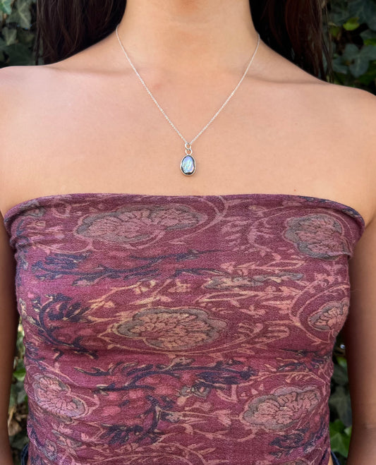 pearl necklace modeled