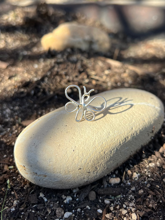 Butterfly Sterling Silver Wire Ring (Made-to-Order)