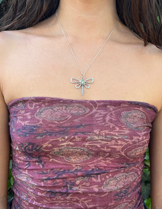 Sterling Silver Dragonfly Necklace (One of a Kind)